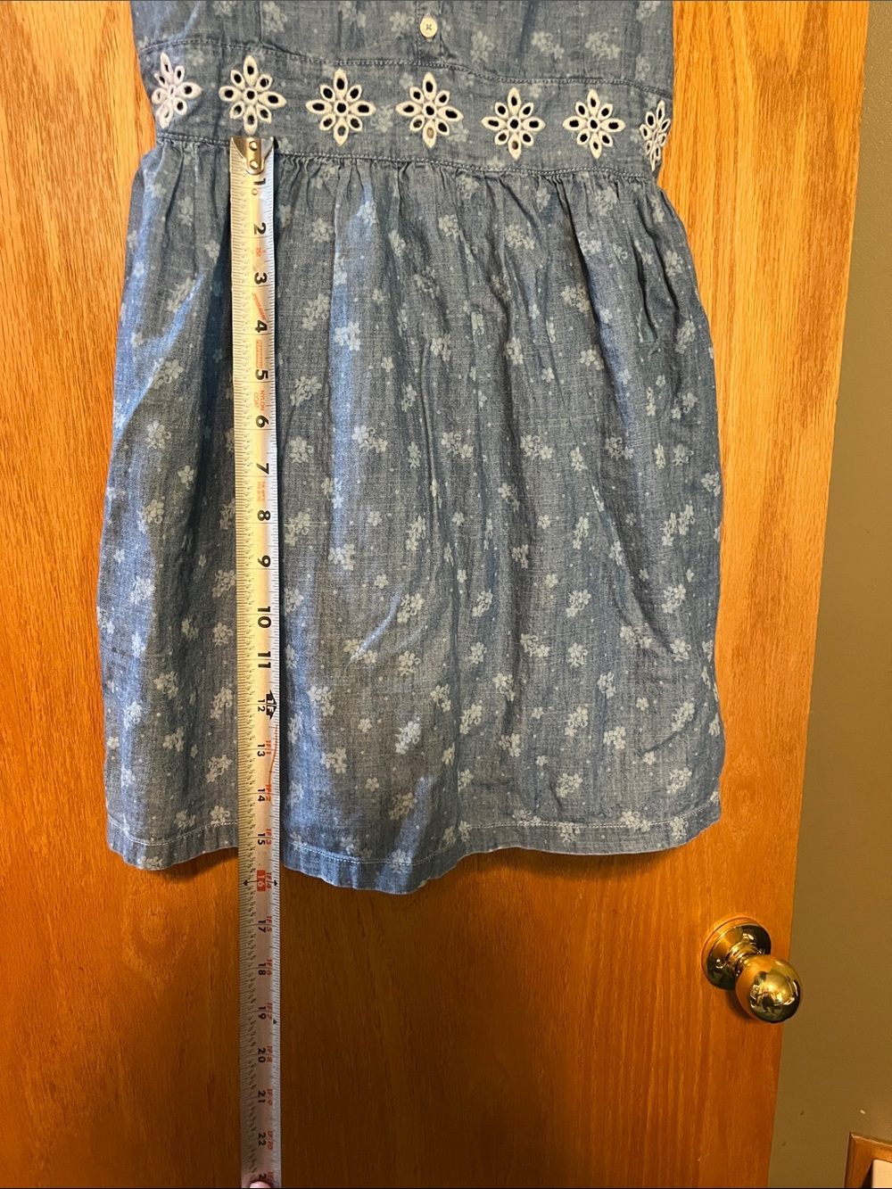 Abercrombie & Fitch Blue Floral Chambray Sundress - Picture 5 of 11